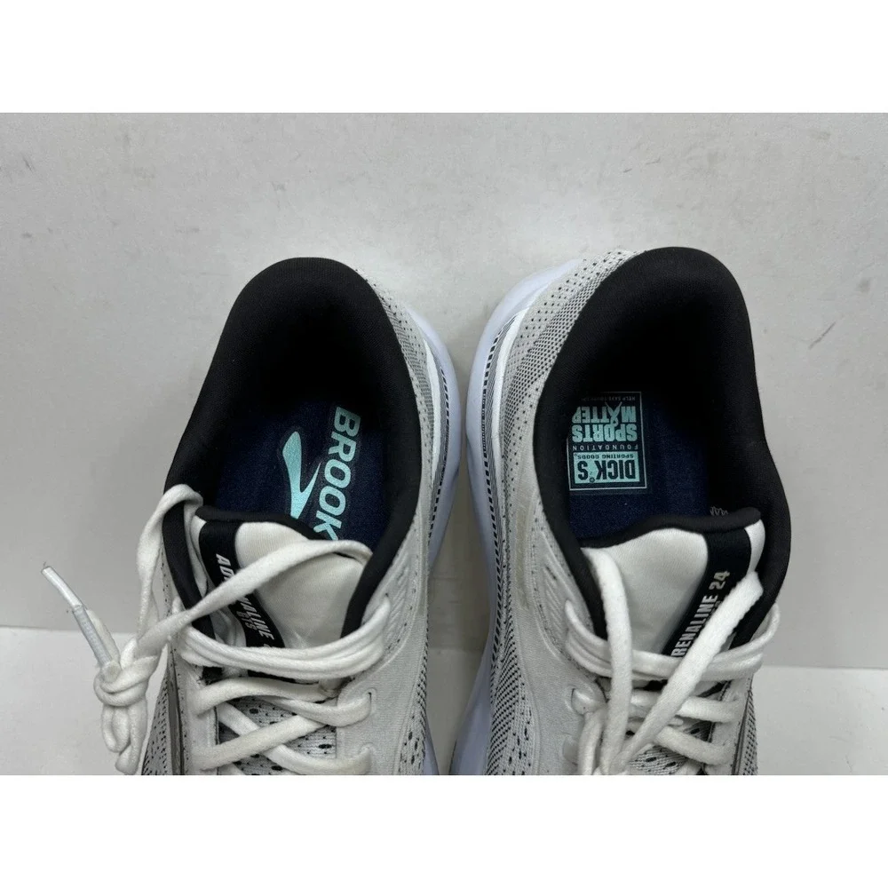 Brooks Adrenaline GTS 24 Womens Running Shoes White Black 1204261B126 Size 10 B